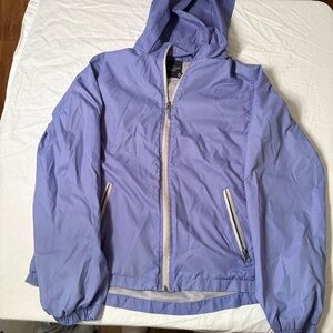 Vintage Faded Glory Light Purple Hooded Windbreaker Jacket